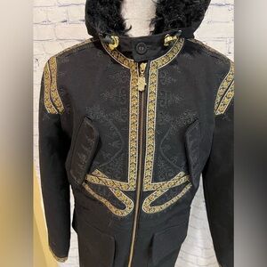 NWT MANOUSH RARE BLACK Parks Laponie Cotton JACKET Size Small $545 Damaged